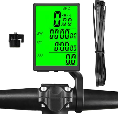 Computer Bike Fahrrad-Tachometer, wasserdicht, Fahrrad-Computer-Monitor, für Training, Mountainbiken, Pendeln, Touren, Radfahren, 3,07 x 2,01 x 0,71 Zoll