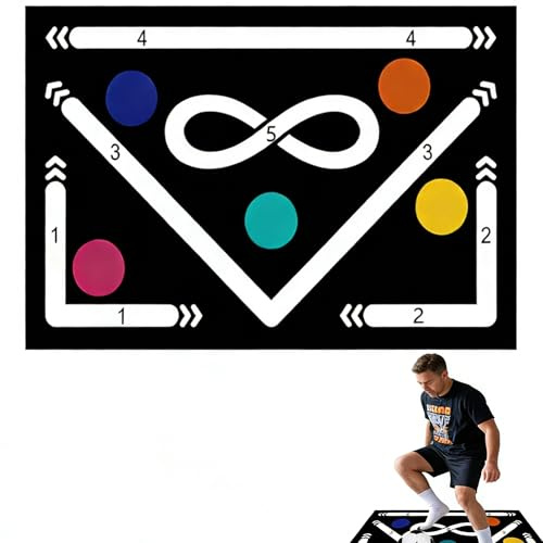 AzulLanse Fußball-Trainingsmatte für Innen- und Außenbereich 60 * 90cm,Agility-Ausrüstung für Dribbling-Training, rutschfest,geräuschlos