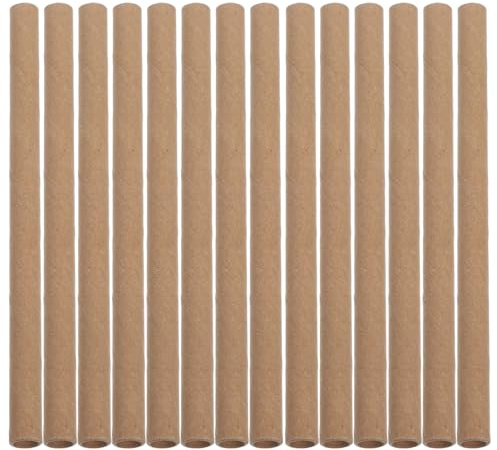 HEMOTON 100 Stück 15cm Lange Papprollen für Mauerbienen – 8mm Innendurchmesser Nisthilfen für Wildbienenhäuser Nachfüllpackung für Bienenhotel und Imkerbedarf
