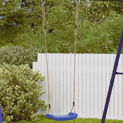 GeenYuu Schaukelsitz für Kinder verstellbar Blau PE Kunststoff wetterbeständig 37x16x9 cm 50 kg Belastung geeignet für Klettergerüst Spielturm Garten Outdoor Spielplatz