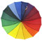 happy rain XXL Golf Regenschirm Partnerschirm Schirm Ø130cm Gästeschirm 16 teilig Regenbogen