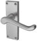 5 x Sets Victorian Scroll Lever Latch Door Handles Satin Chrome 113 x 40mm