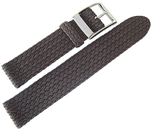 Eulit Palma Pacific Uhrenarmband Perlon, 20 mm, Braun