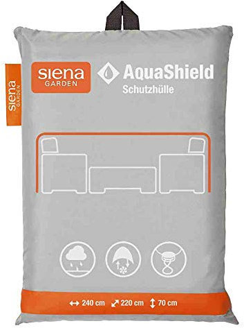 Siena Garden AquaShield Loungeschutzhülle, silber-grau, mit Active Air System, 240x220x70cm