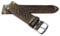 22mm Fluco Racing Rallye Vintage Rindsleder Uhrenarmband handgemacht in Deutschland Robust braun weiße Naht