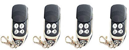 4PCS Remote Control for Roller Shutters and Garage Doors 4 Buttons Security Door Opener