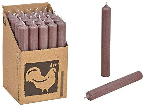 Stabkerzen 10 Stück Tafelkerzen durchgehend gefärbt Spitzkerzen für die Tisch-Deko zur Hochzeit Weihnachten & Party Farbe: Braun Höhe:18cm