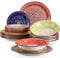 vancasso Serie Albero Jugeo de Vajilla 18 Piezas, Vajilla de Cerámica para 6 Personas Vajilla Completa con 6 Platos Llanos, 6 Platos de Postre y 6 Platos Hondos, Mix Colores
