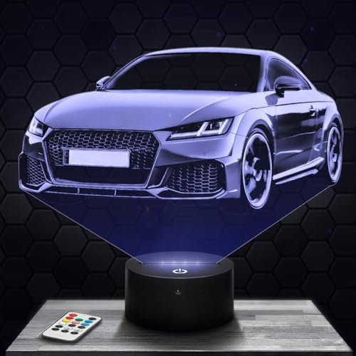 Nachttischlampe Auto TT Dekoration Supersportwagenkollektion, Geschenkidee für Männer Auto TT Nachtlicht Erwachsene Schlafzimmerdekoration, originelle Geschenk Weihnachtenidee für Männer