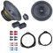 Ground Zero GZIC 165.2 Lautsprecher mit Einbauset passend für Opel Corsa C 2000-2006 Türen vorne 300 Watt 165mm 2 Wege Kompo