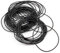 AYNEFY Uhr zurück O-Ring, 12mm-30mm, 50/Stück, Schwarz, Gummi, Uhren-O-Ring, DIY Uhrenreparatur Teile (0,6 mm)
