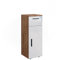 Vicco Midischrank Irma, Badmöbel, Eiche/Weiß Hochglanz, 30 x 81 cm