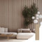 Oak Acoustic Wood Veneer MDF Slat Panel 240 x 60 cm Interior Walls Décor
