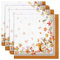 Arquiel Servietten Blätter Herbst 4er-Set, Stoffservietten 100% Baumwolle Weiches Hochwertige Wiederverwendbare Esstisch Servietten Perfekt für Hochzeiten Küche Haushalt Party(45×45cm)
