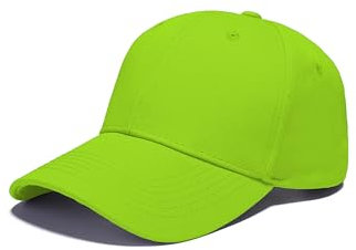 IQONEQ Baseball Caps for Men and Women, Adjustable Fit, 23 Colors (UK, Alpha, One Size, Lime Green)