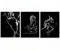 PZMZMCA Sexy Körper Frauen Mann Wandkunst Schwarz-Weiß Leinwand Gemälde Akt Paar Poster Drucke für Wohnzimmer Wand Dekor-40x60cmx3 Rahmenlos