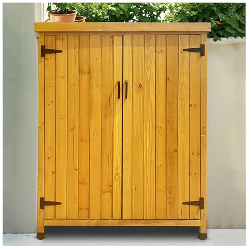 Gartenhaus aus Holz für den Außenbereich, mit großem Stauraum und wasserdichtem Dach, ideal für Hof, Terrasse, Rasen, Deck und Veranda