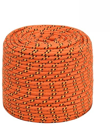 Corde de bateau en polypropylène Orange 8 mm 50 m