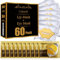 Vabrloy 60 Stück Lippenmasken & Augenpads,Kollagen Kristall Lippenmasken,Gold Gel Augenmaske,Feuchtigkeitsspendende Lippen Maske für Trocken & Rissige Lippen,Gel Eye Pads,Lippenmasken-Set