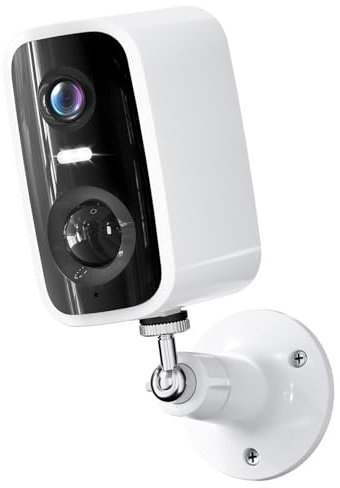 YESKAMOU 4MP 2.5K Telecamera Wi-Fi Interno Senza Fili con Batteria 6000mAh, 360° Telecamera Batteria Interno, Rilevazione di Movimento PIR, Visione Notturna a Colori, 2.4G/5G Wi-Fi(2PCS)