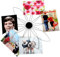 HAB & GUT -CR016V- Kartenhalter BLUME, Fotohalter mit Saugnapf zum Befestigen, schwarz