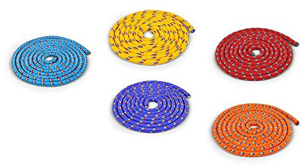 HAEST Corde à Sauter - Set de 5 - Corde a Sauter Sport - 3 m de Longueur - Multicolore