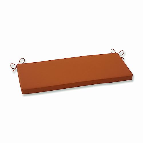 Pillow Monti Chino Solid Capitoné, Resistente a la Intemperie y a la, Naranja Quemado, 18 x 45