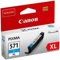 Canon Originaltinte CLI-571XL C, Größe XL, Cyan, Recyclebare Verpackung