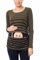 Vêtement de Maternité Humoristique T-Shirt Mignon à Motifs Cadeau pour Grossesse Femme Humour Tee Haut Vetement de Maternite à Manches Longues (Kaki, Medium)