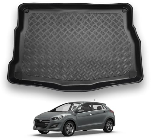 NOMAD Boot Liner Mat for Hyundai i30 2012-2017 [Upper boot] | Tailored PE Car Boot Protector Tray, Waterproof Raised Edge Trunk Mat, Easy Clean Cargo Floor Liner