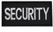 Erich Fritzsch KG Abzeichen Security Securitypatch Brust Gestickt Größe 10 x 5,2 cm Weiße Schrift auf Schwarzem Stoff