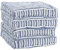 Nicola Spring Blue Stripe Seat Cushions - Pack of 4 - French Mattress Dining Chair Cushions Seat Pads Indoor Kitchen Outdoor Garden Patio Chair Pad Dining Bolster Pillow