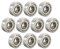 sourcing map 10 Stück 605ZZ Kugellager Doppelschild 5mmx14mmx5mm Kohlenstoffstahl Z1