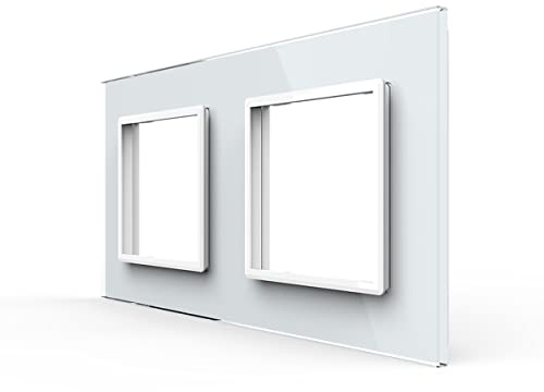 Nur Glasblende 2 Fach LIVOLO Rahmen Glasrahmen für Steckdose VL-C7-SR/SR-11-A Weiss