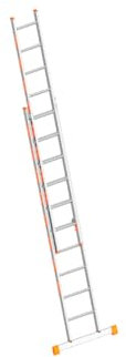 Layher Schiebeleiter 2 x 10 Sprossen / 285 cm - 515 cm Länge Leiter Stehleiter TOPIC zweiteilig Alu Aluminiumleiter Bauleiter Anlegeleiter