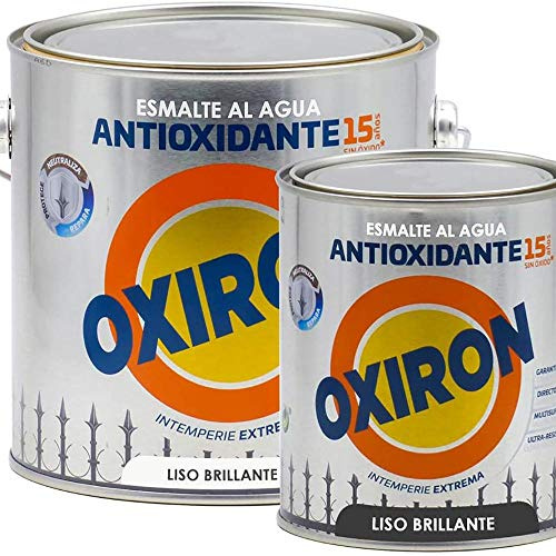 OXIRON Esmalte antioxidante al agua Liso Brillante Tabaco 750ml