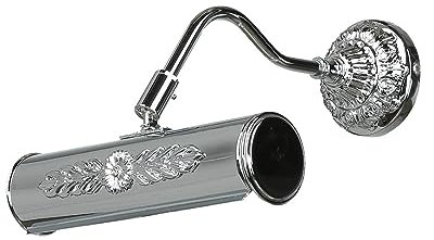 Licht-Erlebnisse Exklusive Bilderleuchte 20cm in glänzendem Chrom, Landhaus Bilderlampe Wandlampen 230V Bildleuchte Bildlampe Bilderlampen Innen Wandleuchte Wandlampe Wandlampe