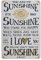 Hioni You Are My Sunshine i Love You Vintage Blechschild Poster Wandschild Wand Dekoration Metallschild Türschild