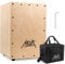 AKLOT Cajon Drum Box 25,4 cm Cajons Percussion Instrument Compact Acoustic Jam Cajons Betula Wood Percussion Box Internal Adjustable Snares with Gig Bag