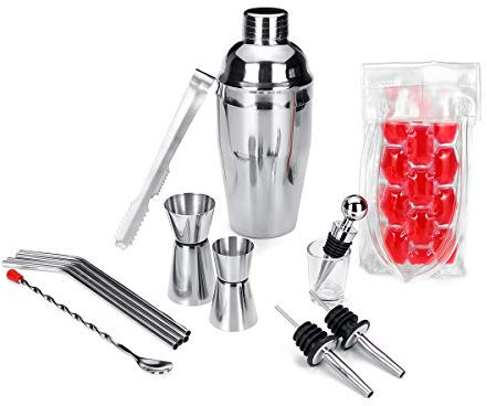 TuToy 14Pcs 550 Ml / 750 Ml Cocktail Shaker In Acciaio Inox Drink Bar Barista Kit Di Strumenti Bar - 550 Ml