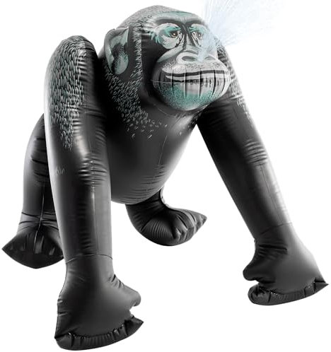 Intex 56595NP - Gorila Hinchable, Gigante, Hinchable con aspersor, aspersor Agua niños, 170x170x185 cm, Inflable Gigante, Juego Aire Libre, hinchables Animales