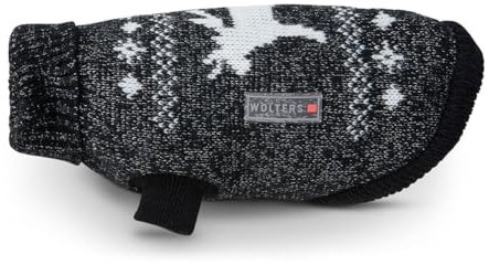 Wolters Strickpullover Elch mit Glitzer, Größe:40 cm, Farbe:schwarz/Silber