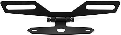 Bediffer Motorrad Nummernschildhalterung, Universal Klappbare Kennzeichenhalterung, Aluminiumlegierung R¨¹cklichthalter Motorrad, ATV, Dirt Bike