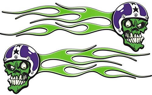 24/7stickers MG085 / 2X Hotrod Monster Flames Aufkleber 13x3cm Oldschool Sticker USA V8 Racing Oldtimer Muscle Car Big Block Tuning Custom