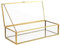 Holibanna Cube Boîte à Bijoux en Verre Géométrique Verre Bijoux Organisateur Bijoux en Verre Souvenir Boîte à Bijoux Miroir Titulaire D' Or Vintage Couvercle en Verre Boîte pour