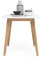 Homely | Mesa de Comedor o Cocina MELAKA | Diseño Nórdico | sobre No Extensible | Mesa Comedor, Salón, Cocina, Habitación | Diseño Moderno | Patas de Madera de Roble | Lacado Blanco | 75x75 cm