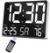 SZELAM Digitaluhr Großes Display,11,5 Digitaler Kalenderwecker mit Funkfernbedienung,LED Übergroße Wanduhr mit Datumstemp.12/24H,Snooze Wecker für Zuhause Schlafzimmer Büro Gym