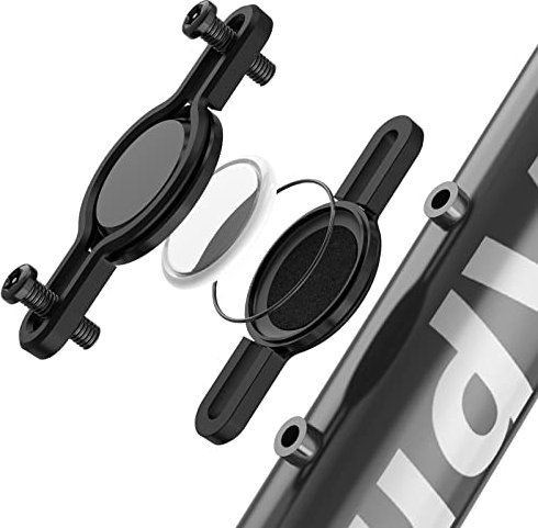 CloudValley Airtag Fahrradhalterung, Aluminium-Legierung Dauerhaft Wasserdicht Klein und Versteckt GPS Tracker Fahrrad, Unter Fahrrad Flaschenhalter Anti-Diebstahl Zubehör, mit Sicherheits-Schrauben