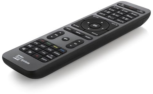 TELE System Telecomando Originale per Decoder Digitale Terrestre TS UP T2 HD. Con controllo preciso e intuitivo e accesso agevole alle funzioni principali.