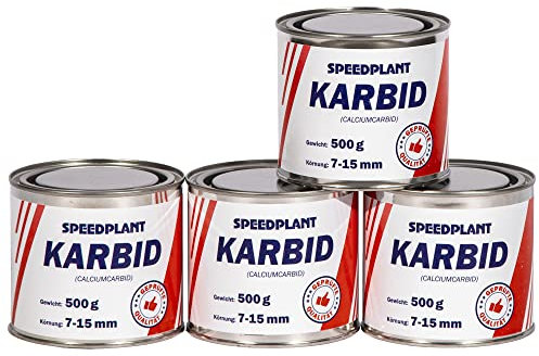 Karbid 2 kg (4x 500g) - Carbid Kabit Kabitt karbitt Karbit Karbid kleine Körnung 7-15mm - 4 Dosen